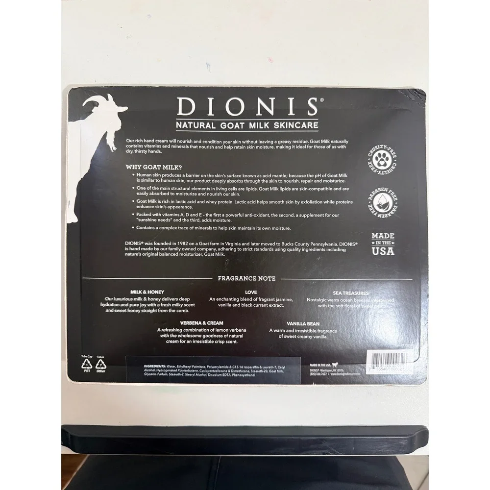 Dionis Hand Cream Set Unisex 5x1oz Multicolor New Goat Milk Skincare Gift Set